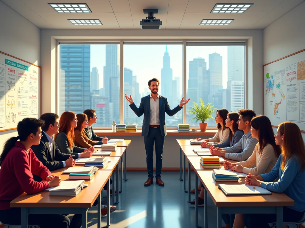 English language course classroom at Chalvornthap